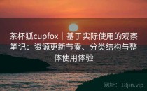 茶杯狐cupfox｜基于实际使用的观察笔记：资源更新节奏、分类结构与整体使用体验