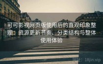 可可影视网页版使用后的直观印象整理：资源更新节奏、分类结构与整体使用体验