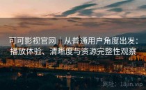 可可影视官网｜从普通用户角度出发：播放体验、清晰度与资源完整性观察