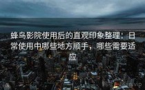 蜂鸟影院使用后的直观印象整理：日常使用中哪些地方顺手，哪些需要适应
