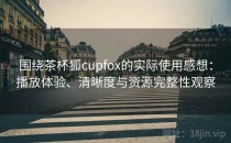 围绕茶杯狐cupfox的实际使用感想：播放体验、清晰度与资源完整性观察