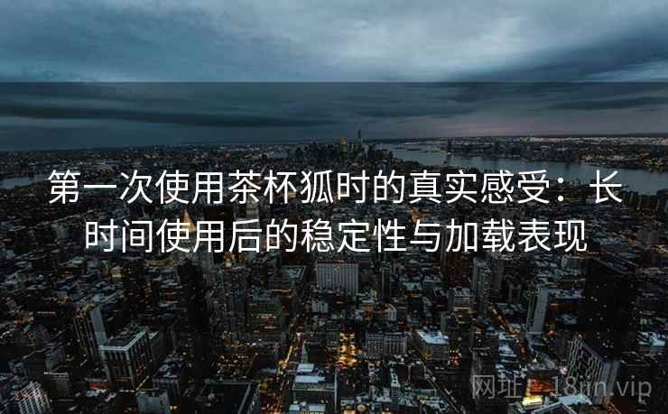第一次使用茶杯狐时的真实感受：长时间使用后的稳定性与加载表现  第1张