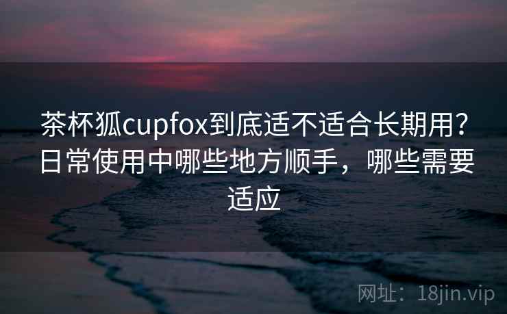 茶杯狐cupfox到底适不适合长期用？日常使用中哪些地方顺手，哪些需要适应  第1张