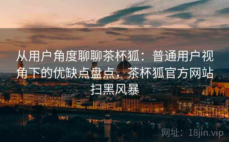 从用户角度聊聊茶杯狐：普通用户视角下的优缺点盘点，茶杯狐官方网站扫黑风暴  第2张