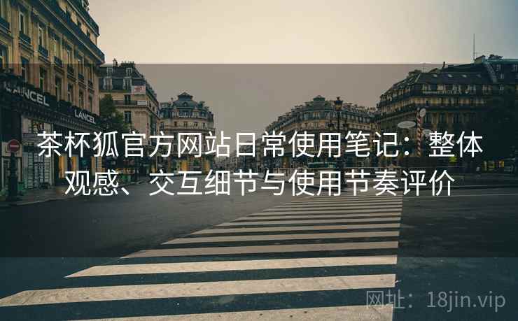 茶杯狐官方网站日常使用笔记：整体观感、交互细节与使用节奏评价  第1张