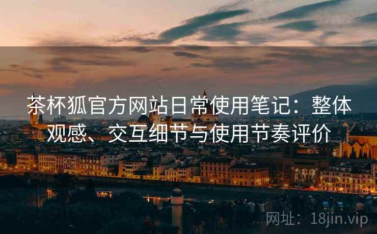 茶杯狐官方网站日常使用笔记：整体观感、交互细节与使用节奏评价  第2张